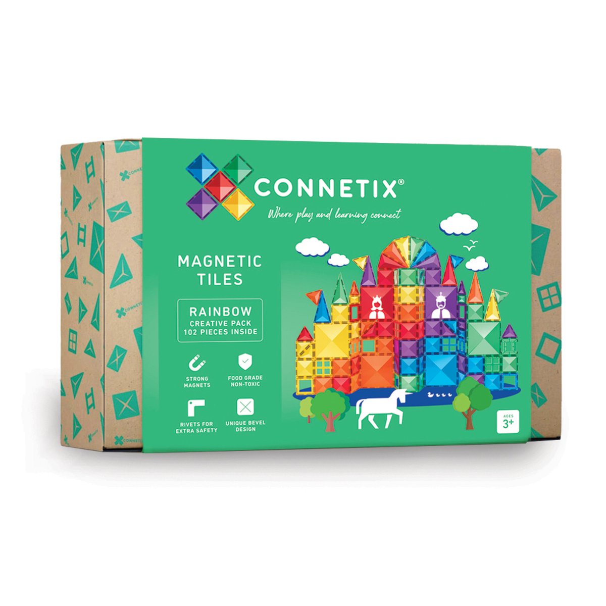 CONNETIX Magnetbausteine Rainbow Creative Pack - 102 Teile