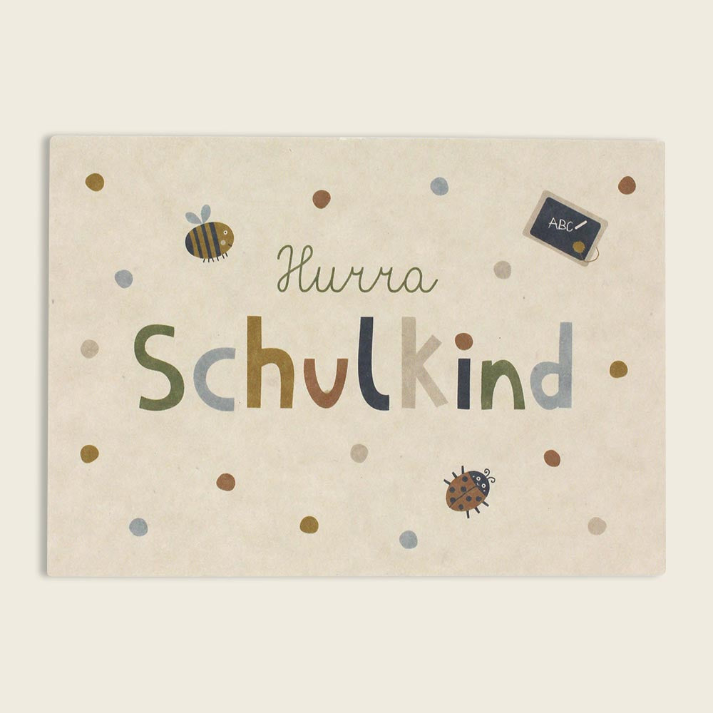 Postkarte "Hurra Schulkind"