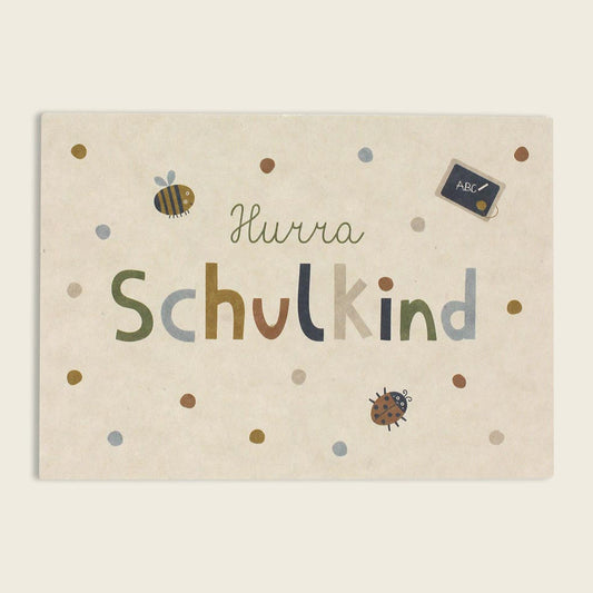 Postkarte "Hurra Schulkind"