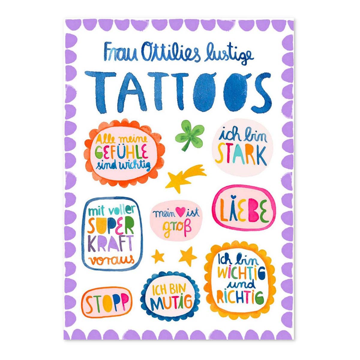 Kindertattoos "Affirmationen"