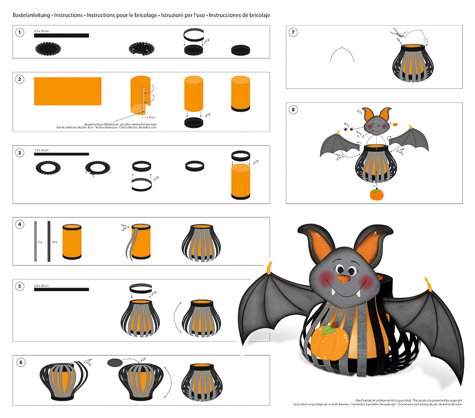 Laternen-Bastelset "Fledermaus"