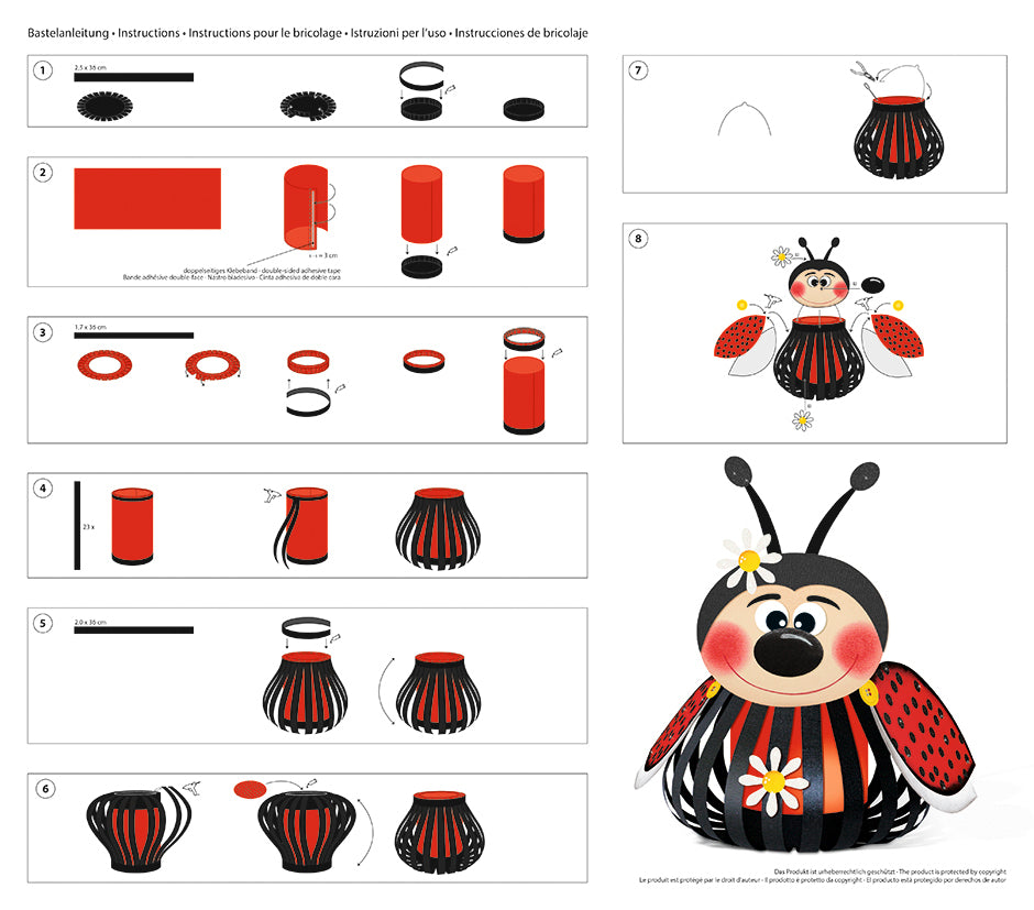 Laternen-Bastelset "Marienkäfer"