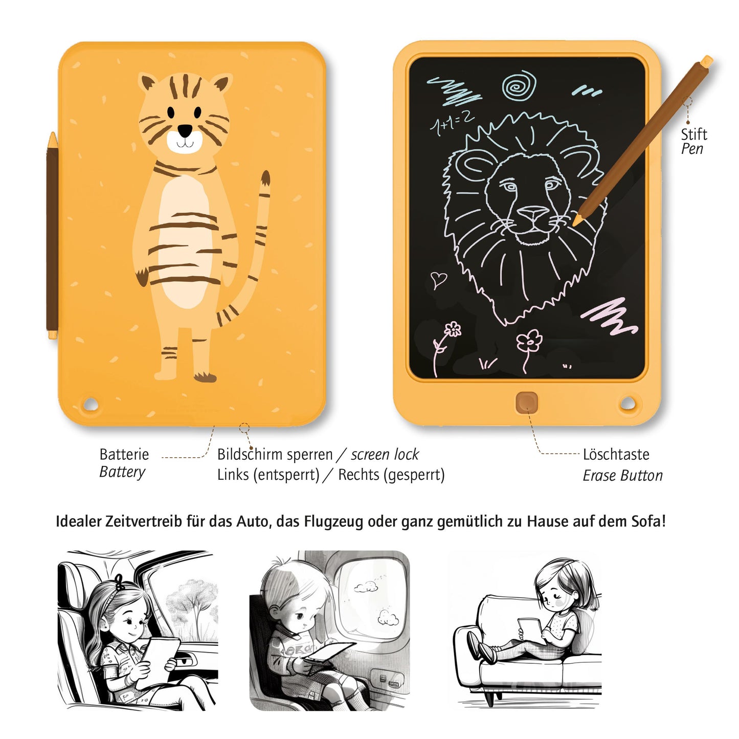 LCD Zaubermaltafel "Tiger-Pad"