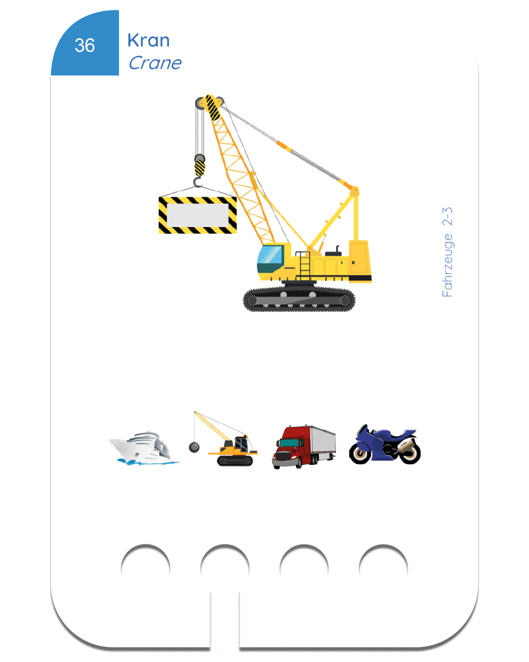 Kartensatz: Meine Fahrzeuge (2-3 Jahre)