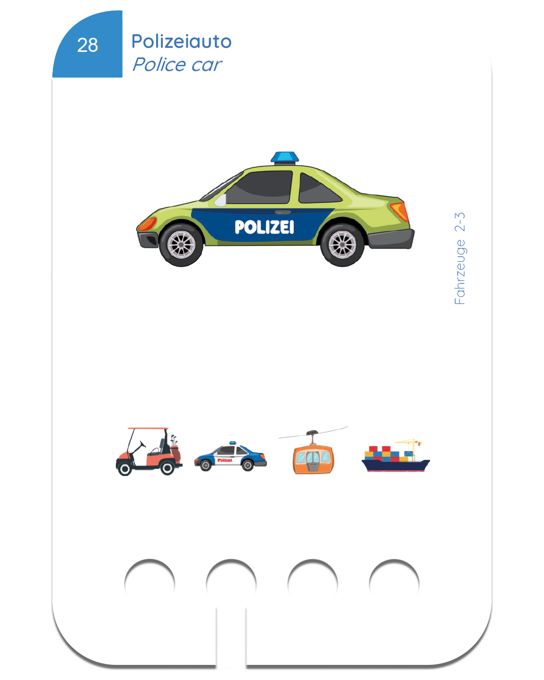 Kartensatz: Meine Fahrzeuge (2-3 Jahre)