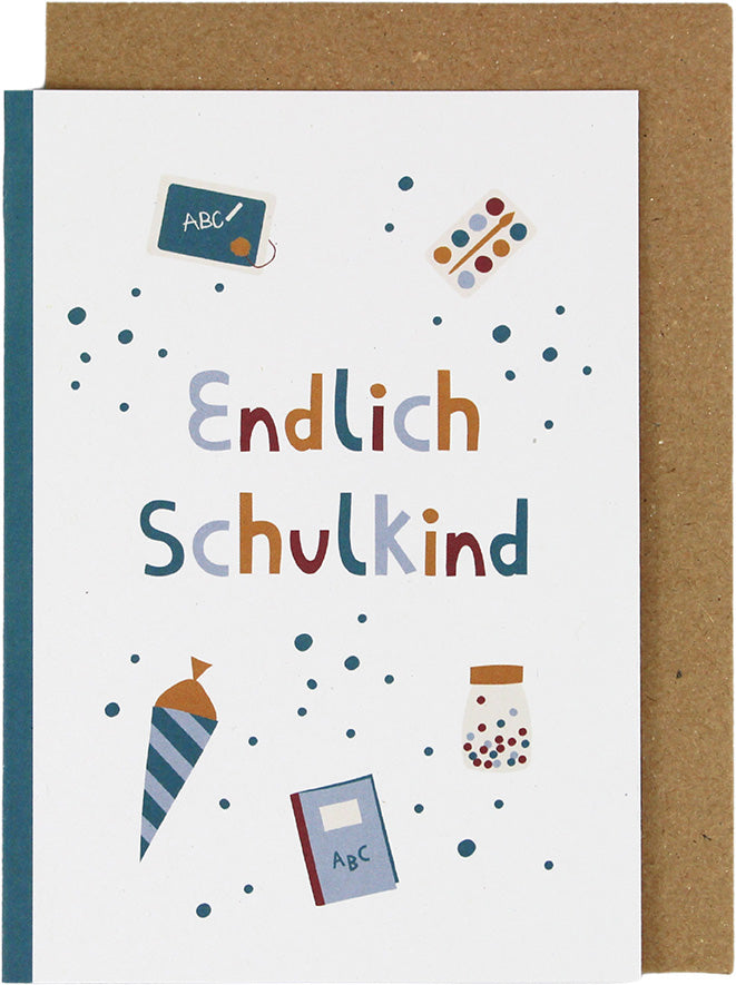 Klappkarte "Endlich Schulkind", Adventure