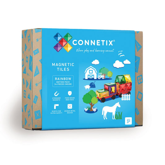 CONNETIX Magnetbausteine Rainbow Motion Pack - 24 Teile