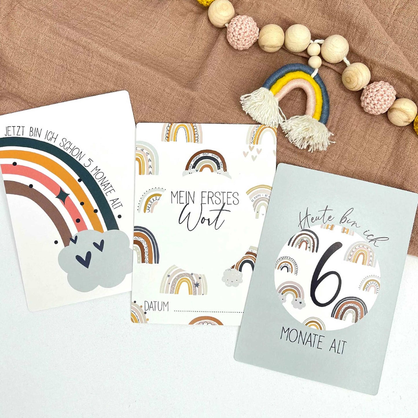 32 Meilensteinkarten Regenbogen