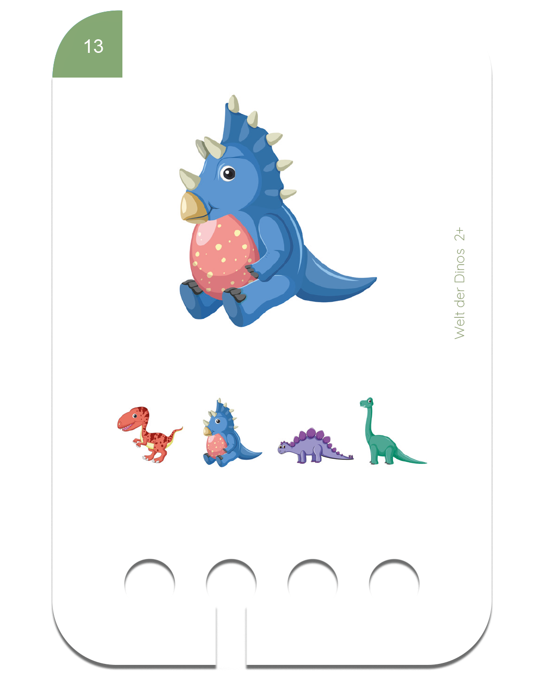 Kartensatz: Erste Übungen - Welt der Dinos (2+)