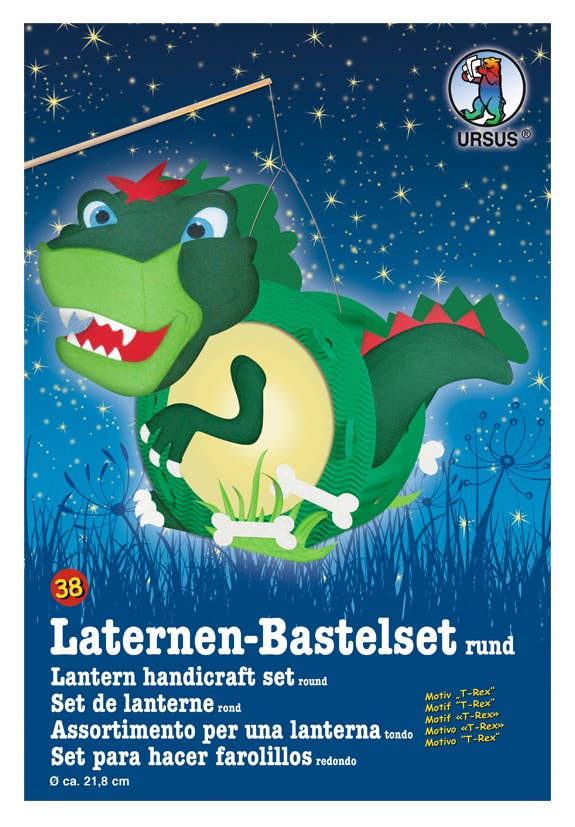 Laternen-Bastelset Rund "T-Rex"