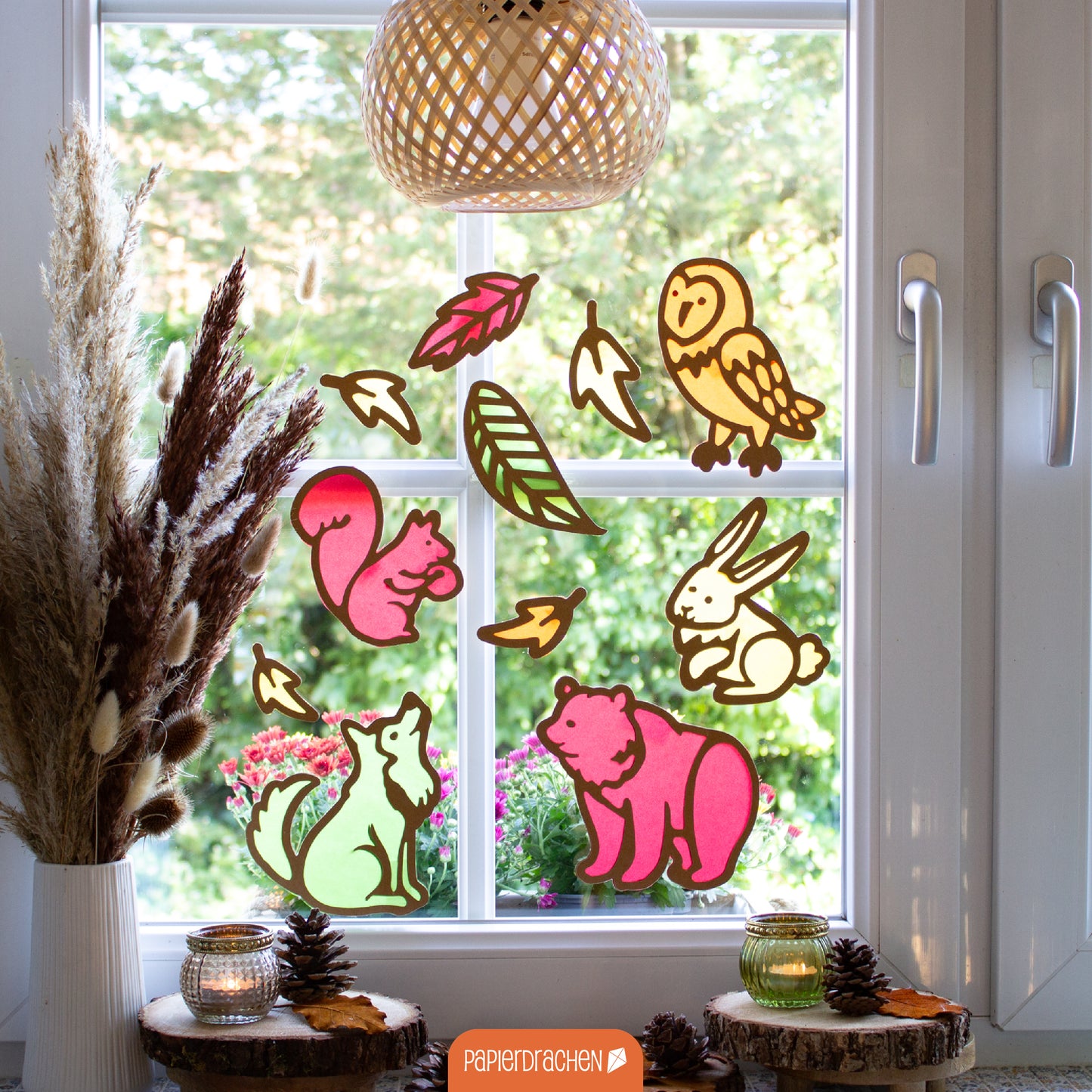 Fensterbilder – Waldtiere Sketch