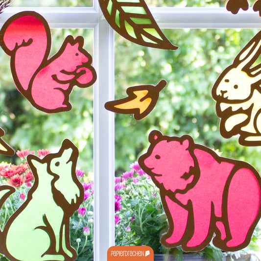 Fensterbilder – Waldtiere Sketch