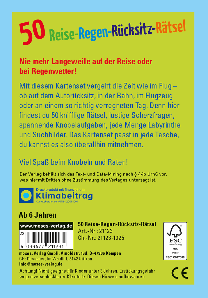 50 Reise-Regen-Rücksitz-Rätsel