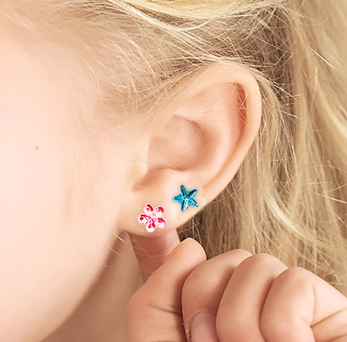 Funkelnde Klebe-Ohrringe