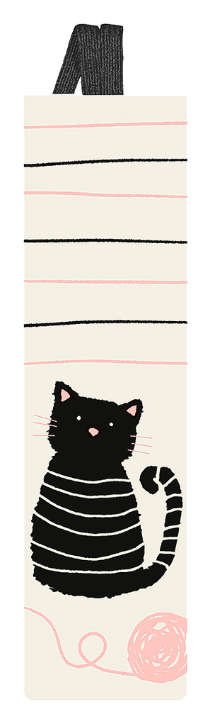 "Miau" - Lesezeichen mit Band