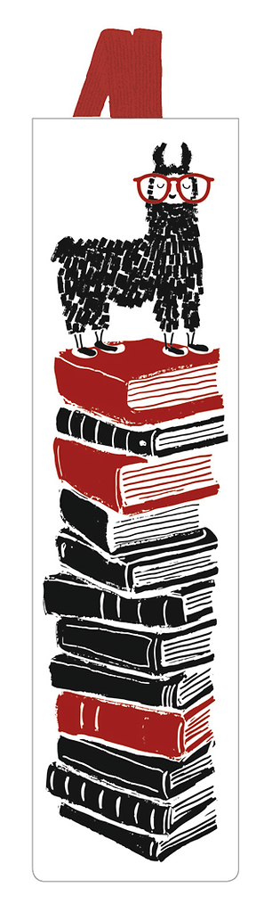 "Leselama" - Lesezeichen mit Band