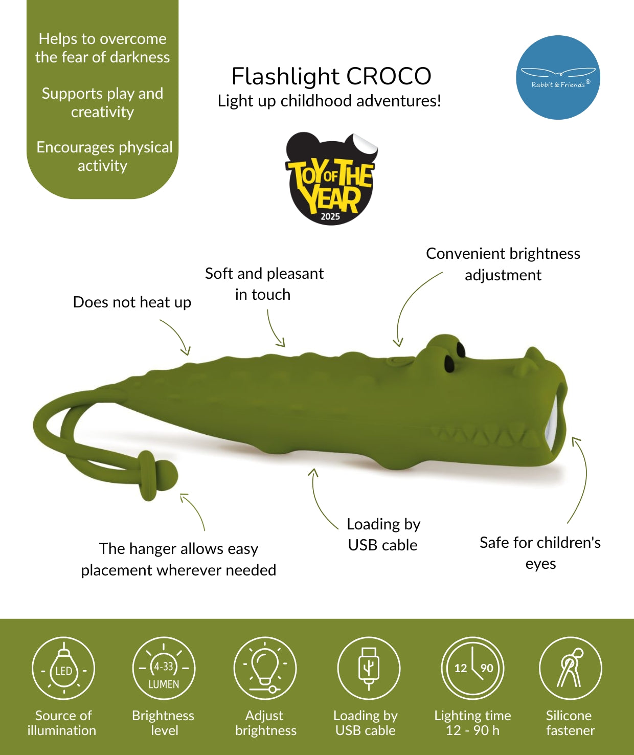 Taschenlampe Krokodil "Croco"
