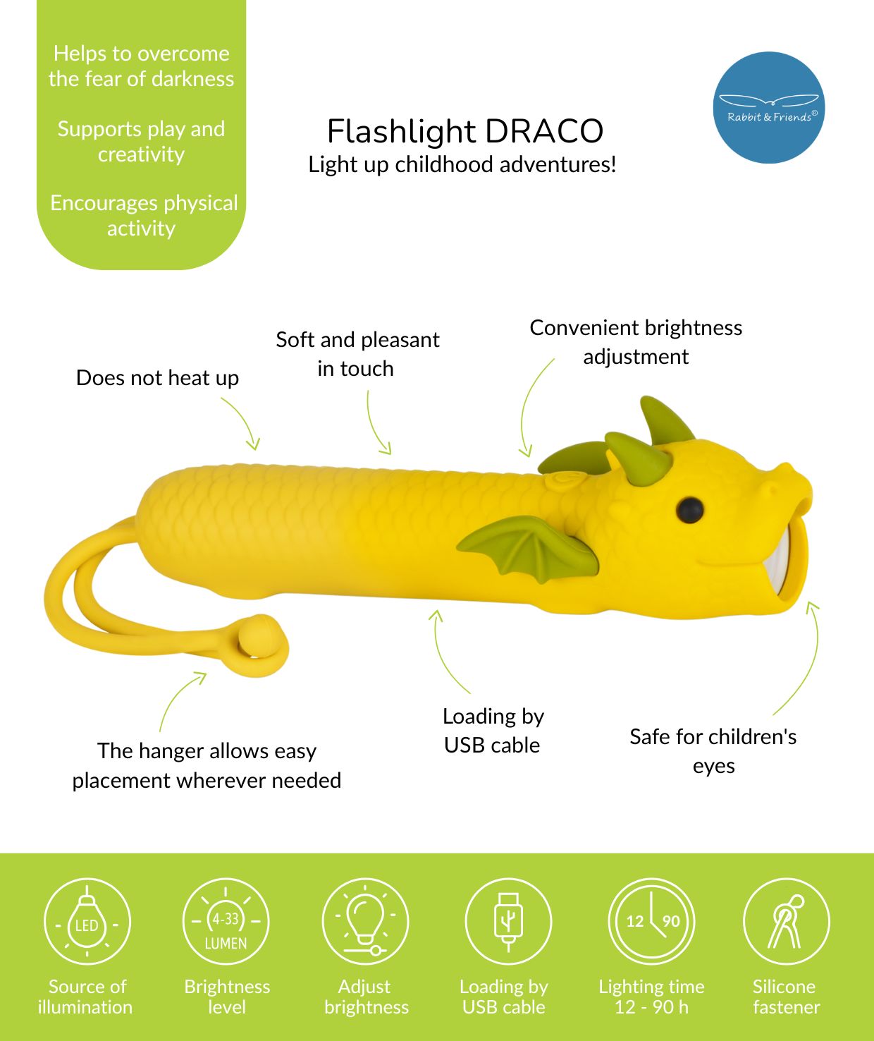 Taschenlampe Drachen "Draco"