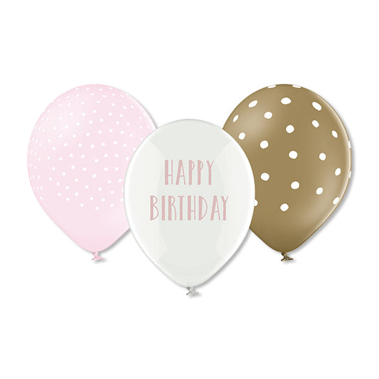 Ballons "Happy Birthday" aus 100% Naturkautschuk