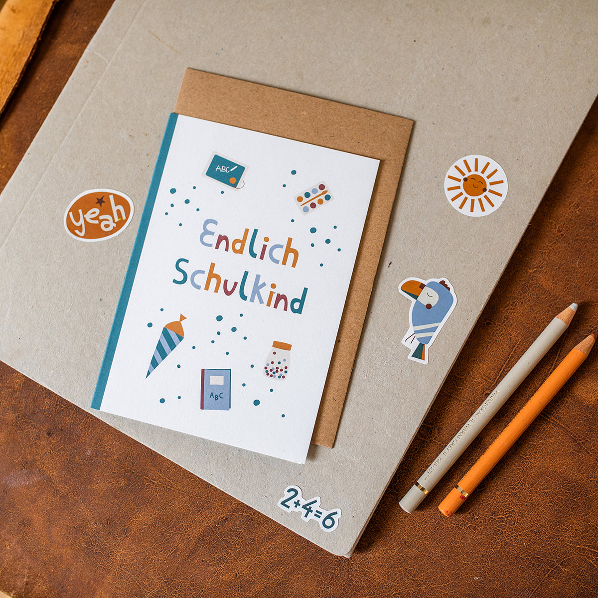 Klappkarte "Endlich Schulkind", Adventure
