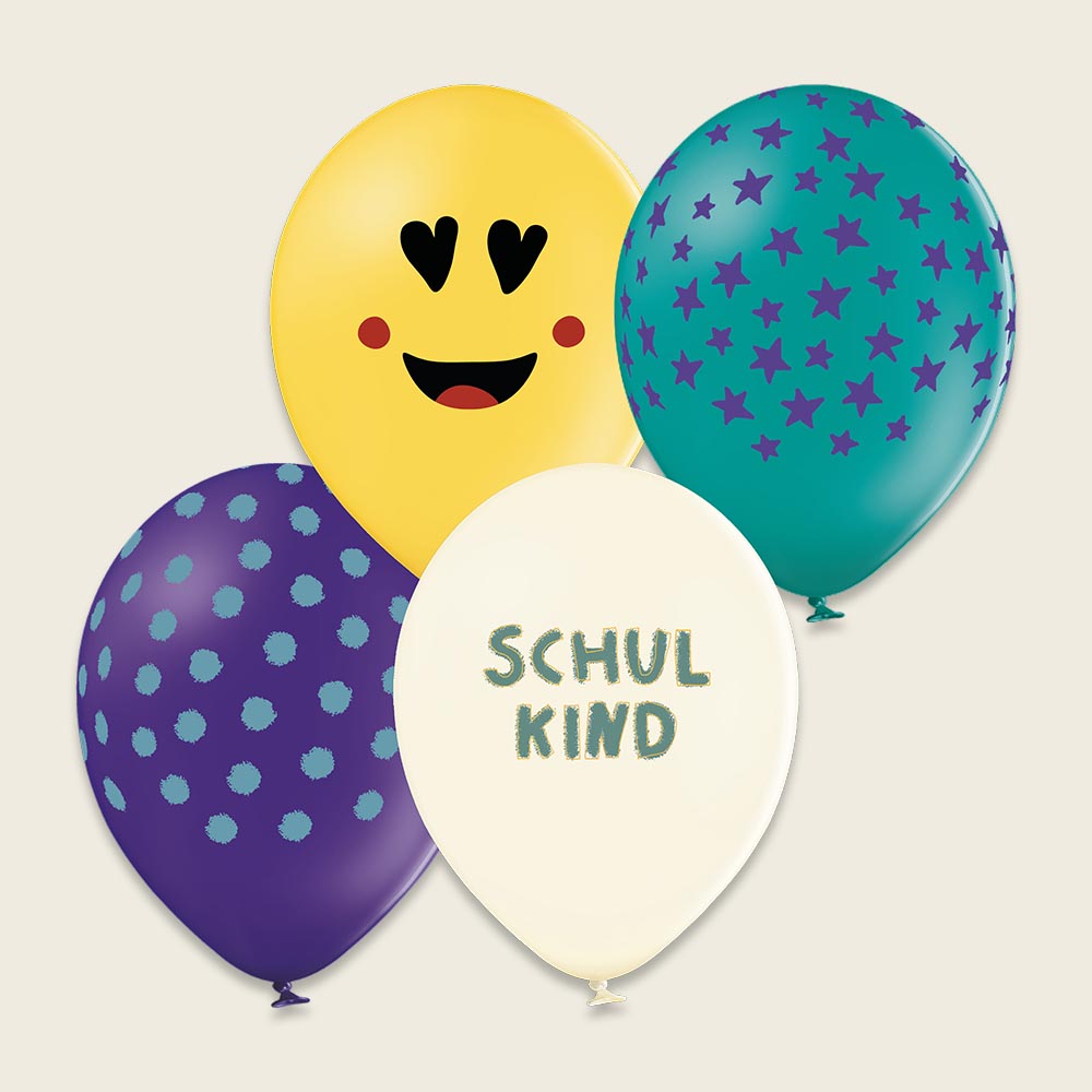 Ballons "Schulkind" aus 100% Naturkautschuk, Sunny and Friends
