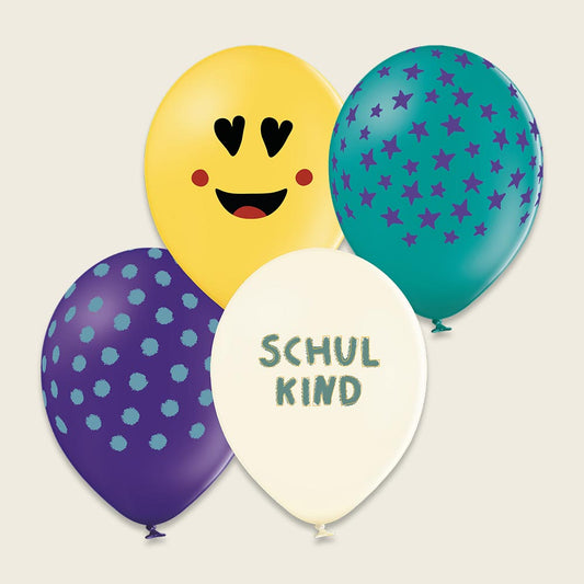 Ballons "Schulkind" aus 100% Naturkautschuk, Sunny and Friends