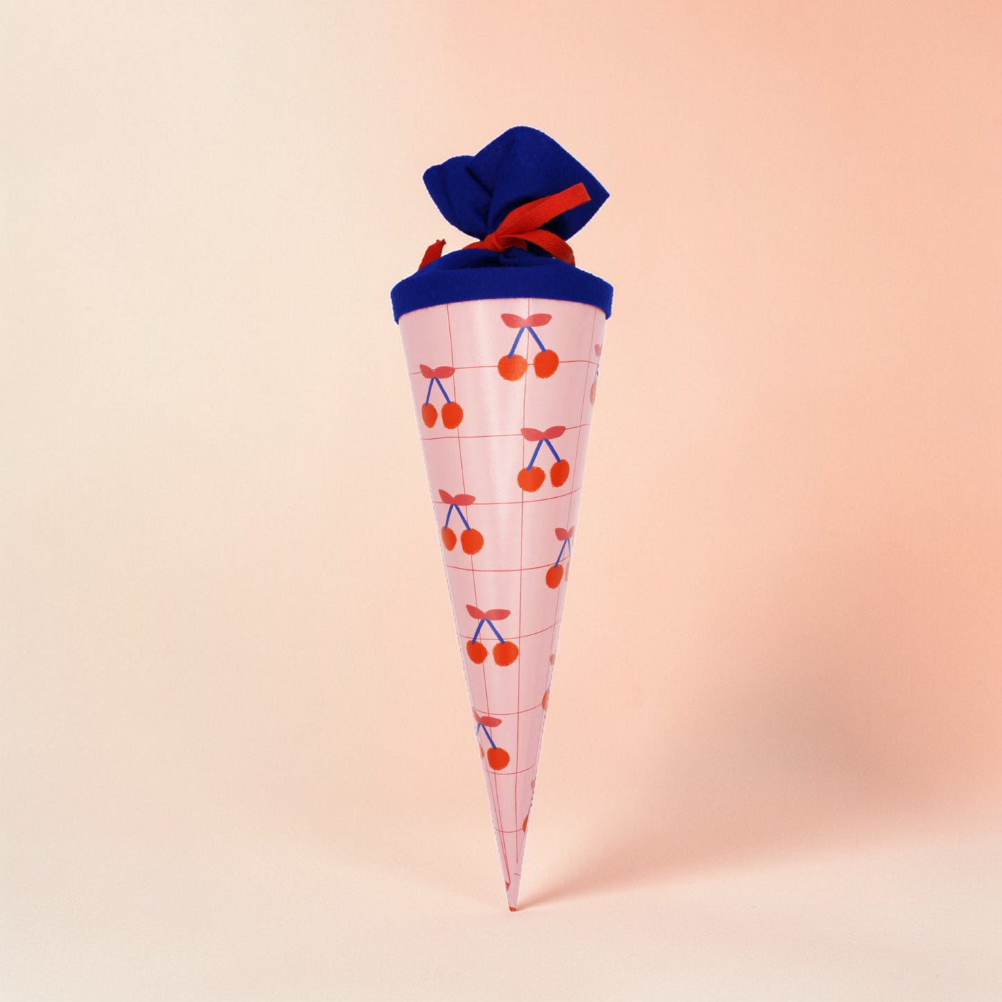 Schultüte mit Kirschen, 35 cm