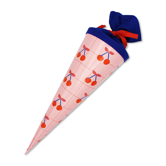 Schultüte mit Kirschen, 35 cm