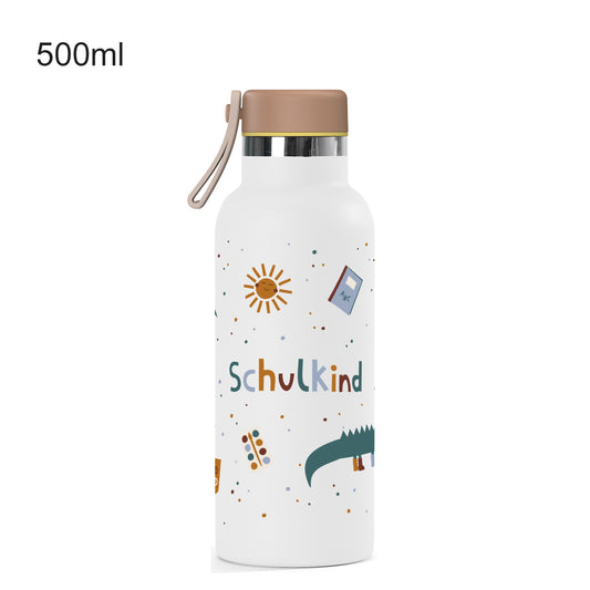 Edelstahl Trinkflasche "Schulkind", Serie Adventure, 500 ml