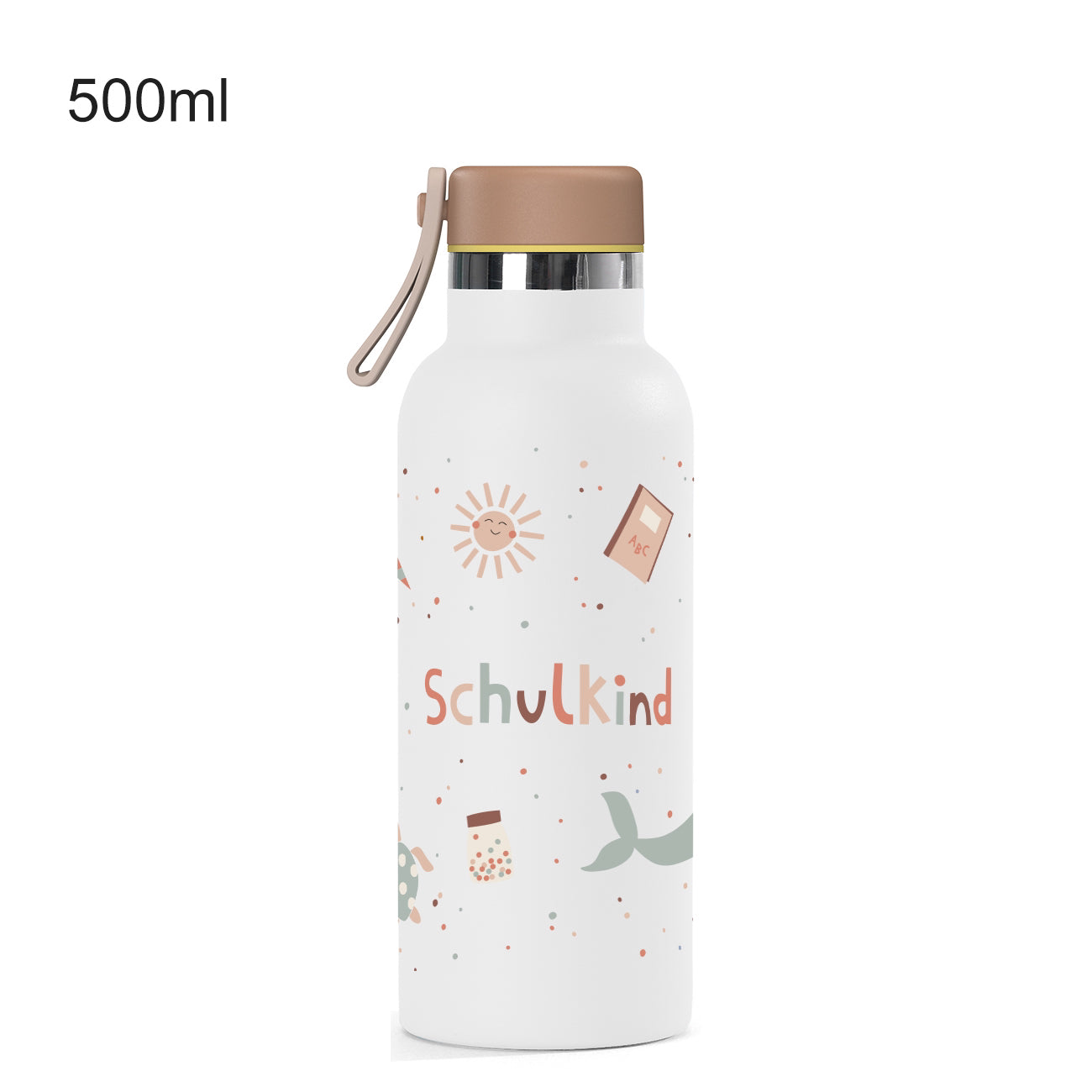 Edelstahl Trinkflasche "Schulkind", Serie Under the Sea, 500 ml