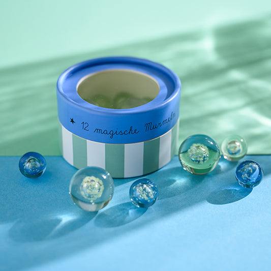 Magische Murmeln "Glow in the dark", blau