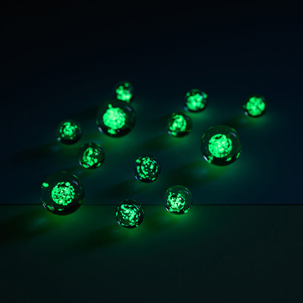 Magische Murmeln "Glow in the dark", blau