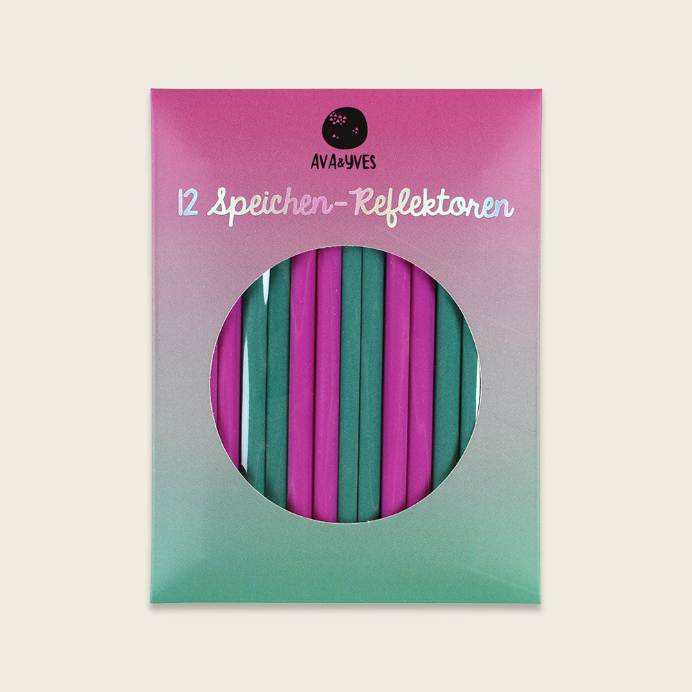 Speichenreflektoren pink/petrol