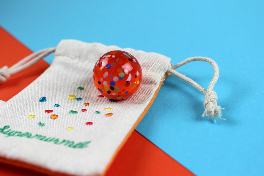 „Supermurmel“ aus Muranoglas, 25mm, verschiedene Farben
