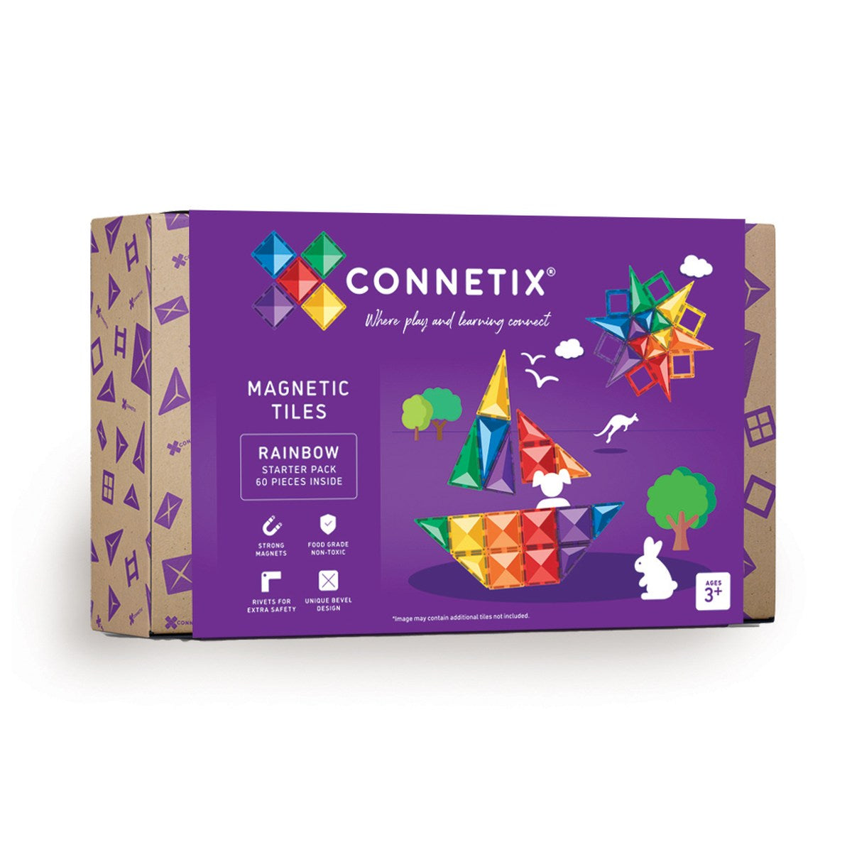 CONNETIX Magnetbausteine Rainbow Starter Pack - 60 Teile