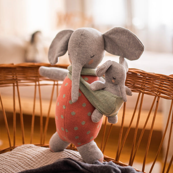 Kuscheltier Elefantenmutter "Marlene" mit Baby