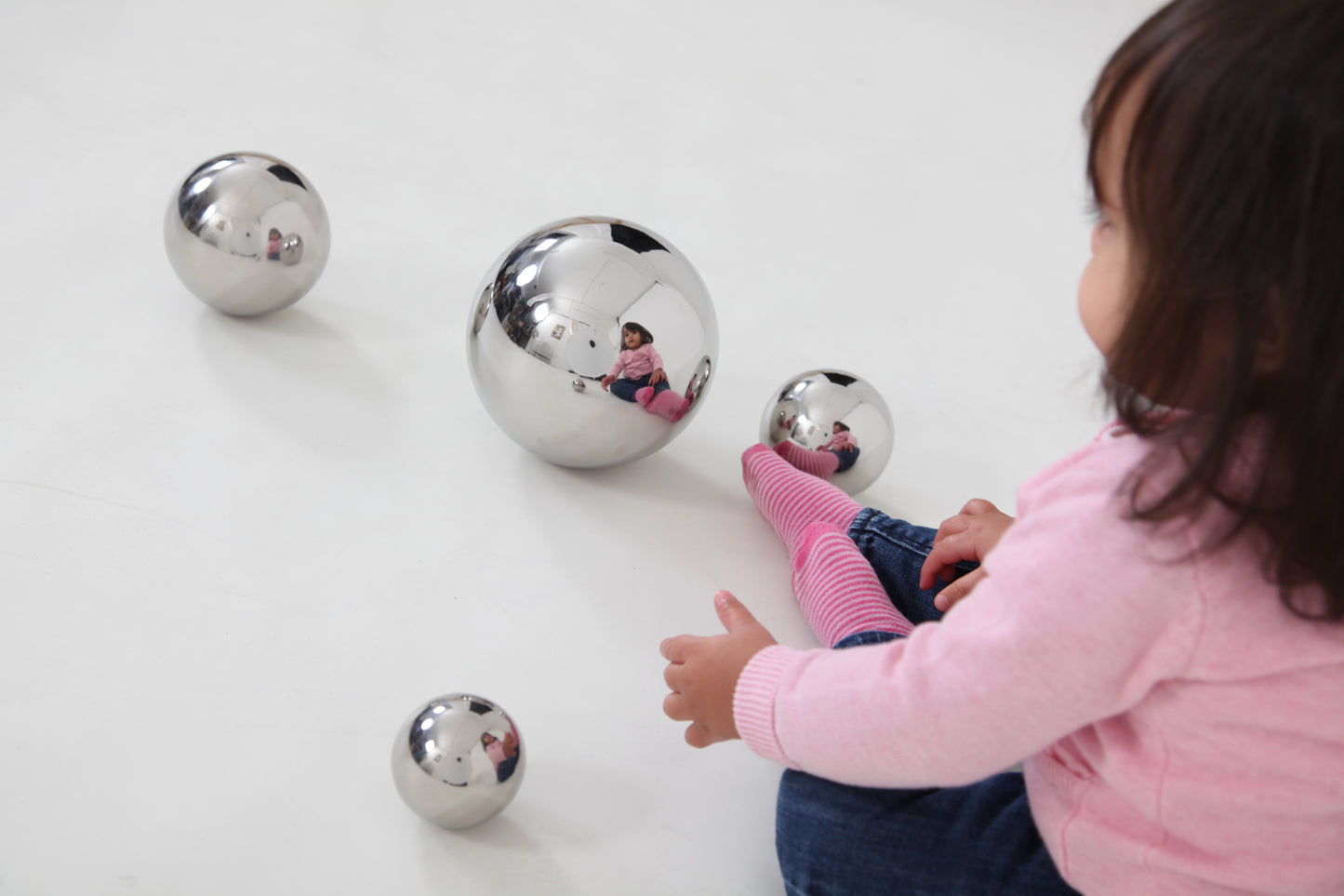 4 Spiegelkugeln, sensorisch reflektierende Kugeln