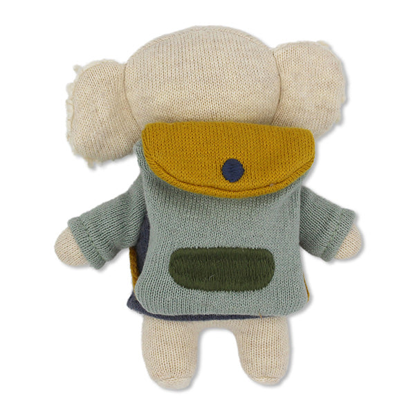 Koala „Schulkind“ mit Schulranzen und Shirt in blau/hellblau