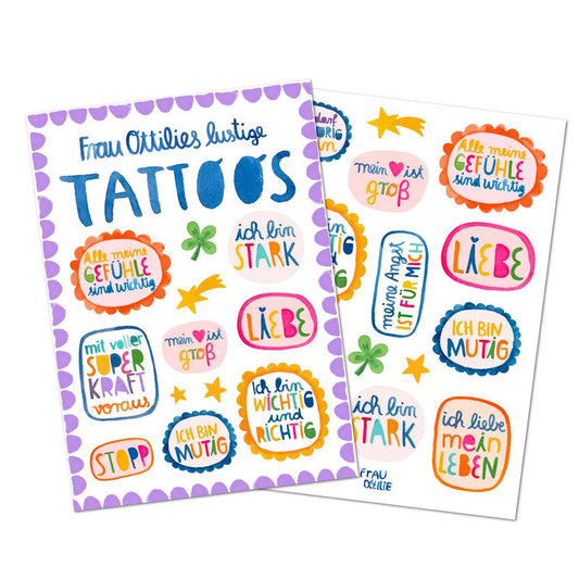 Kindertattoos "Affirmationen"