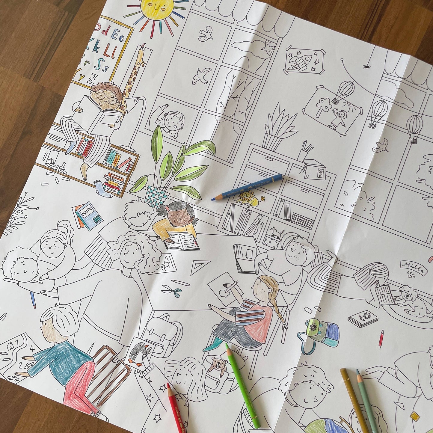 Ausmal-Poster Einschulung DIN A1