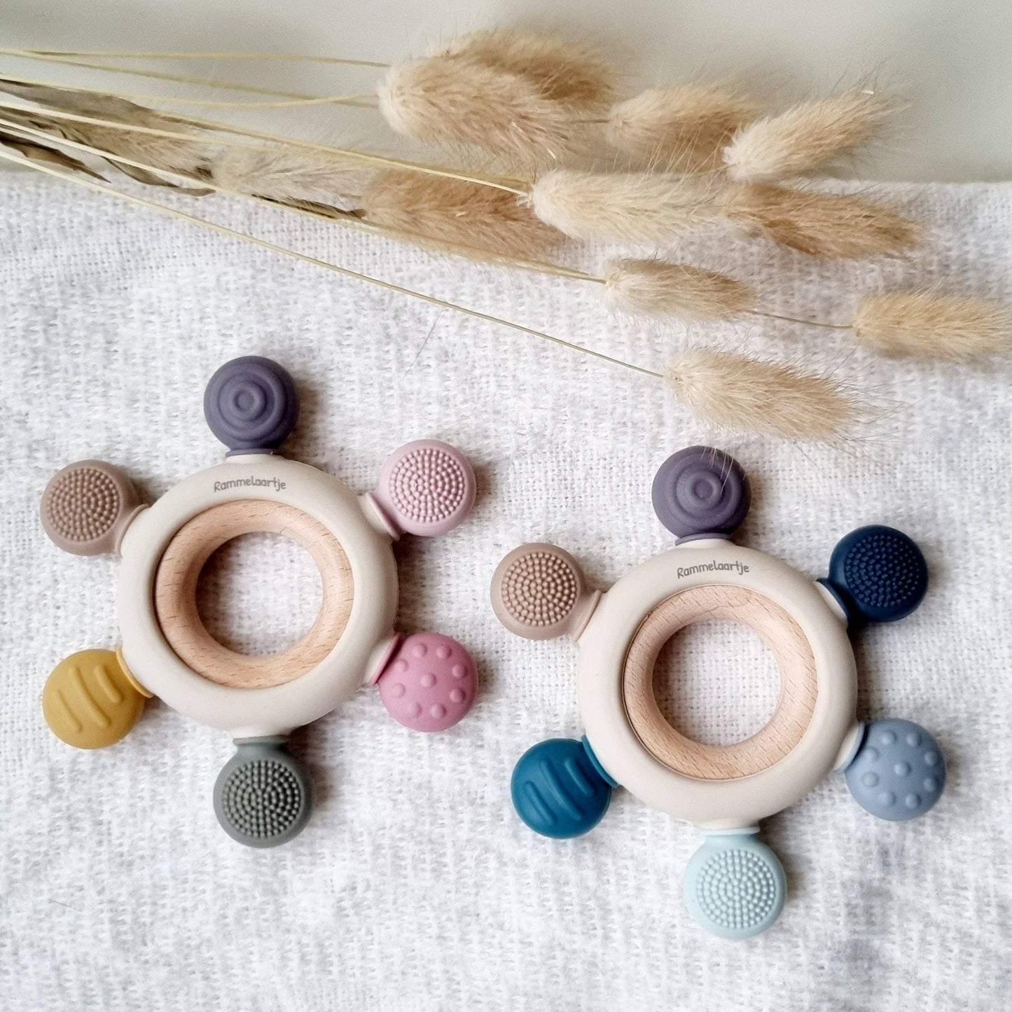 Zahnbeißring aus Silikon - Mehrfarbiges Rosa