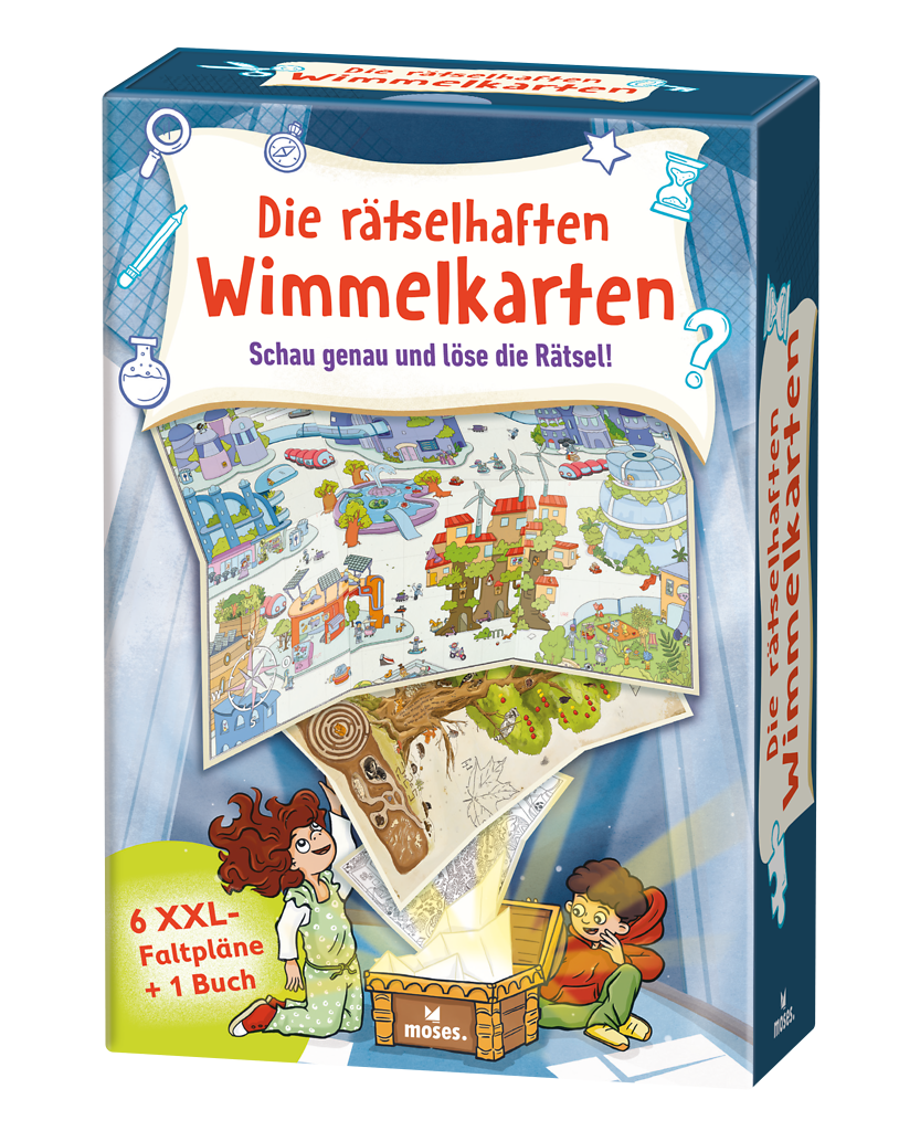 Die rätselhaften Wimmelkarten - Schau genau und löse die Rätsel!