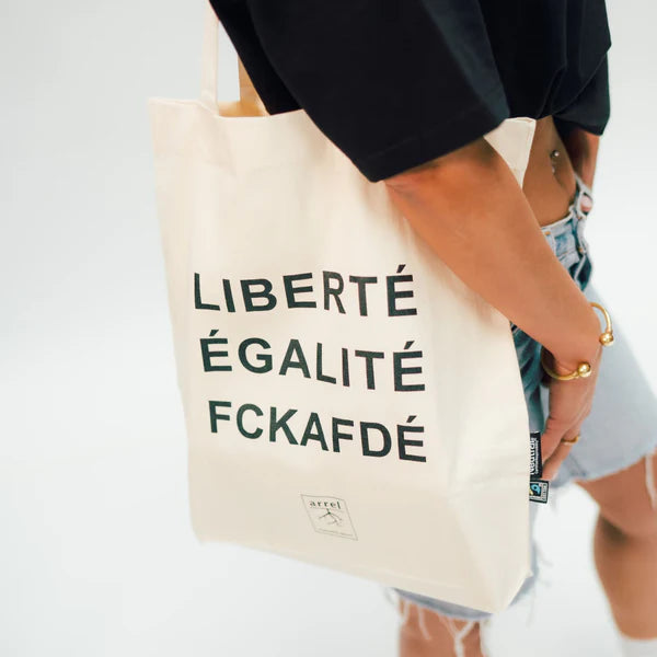 FCKAFDÉ Premium Tote Bag - Nature & Black