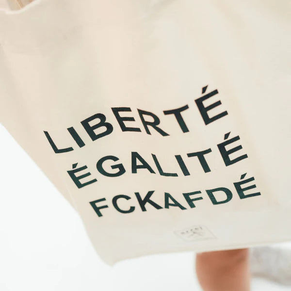 FCKAFDÉ Premium Tote Bag - Nature & Black