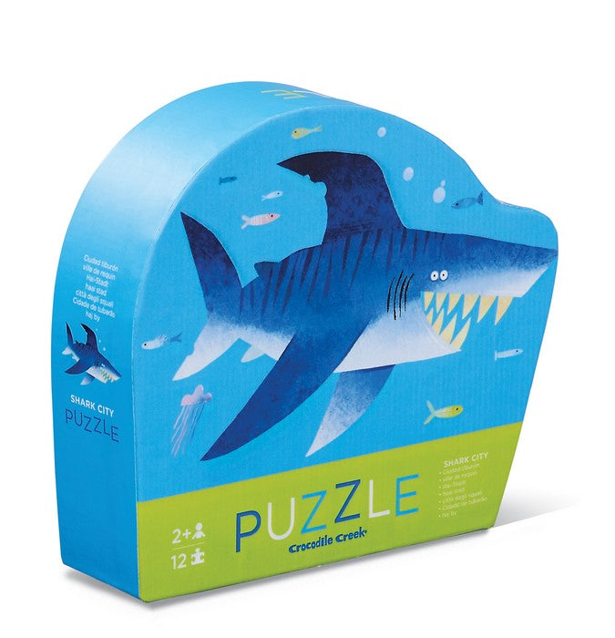 Mini Puzzle, "Shark City", 12 Teile, ab 2 Jahren