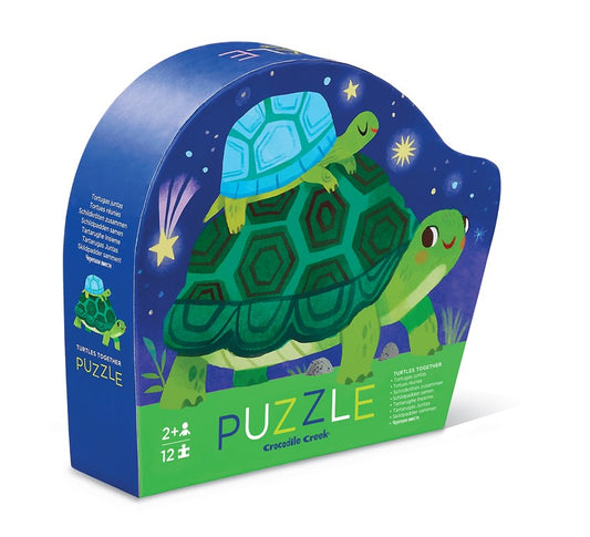 Mini Puzzle, "Turtles Together", 12 Teile, ab 2 Jahren