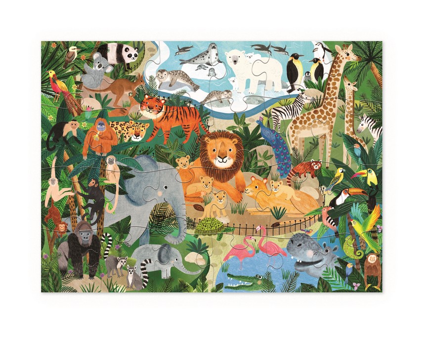 Puzzle "Zoo", 24 Teile, ab 3 Jahren