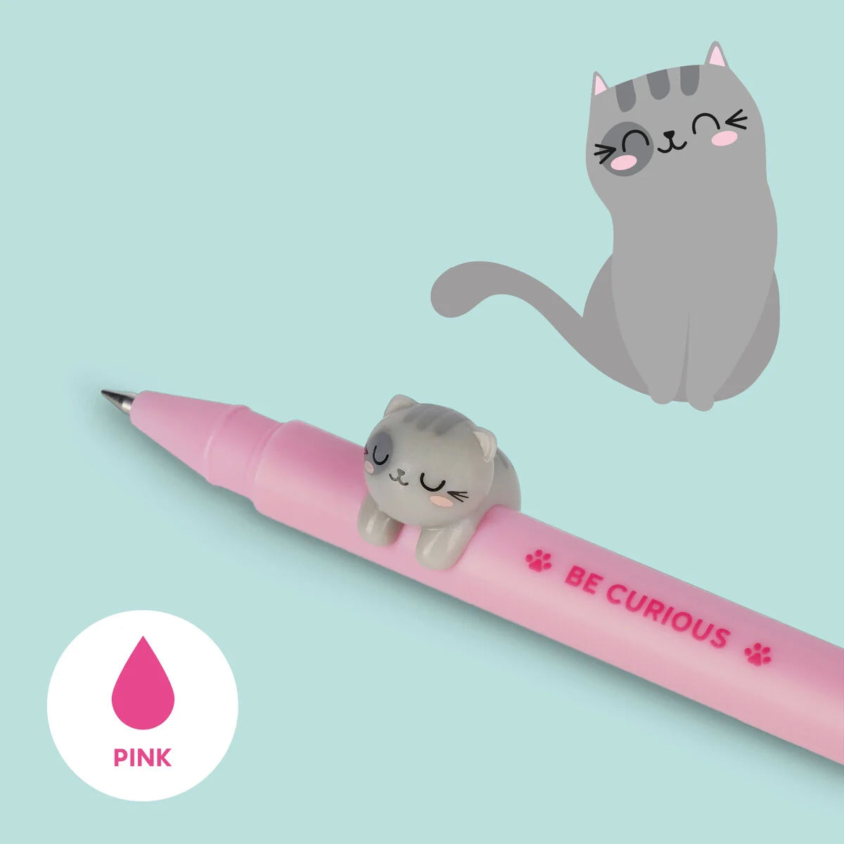 Kitty "Be Curious" - Lovely Friends Gelstift, Legami