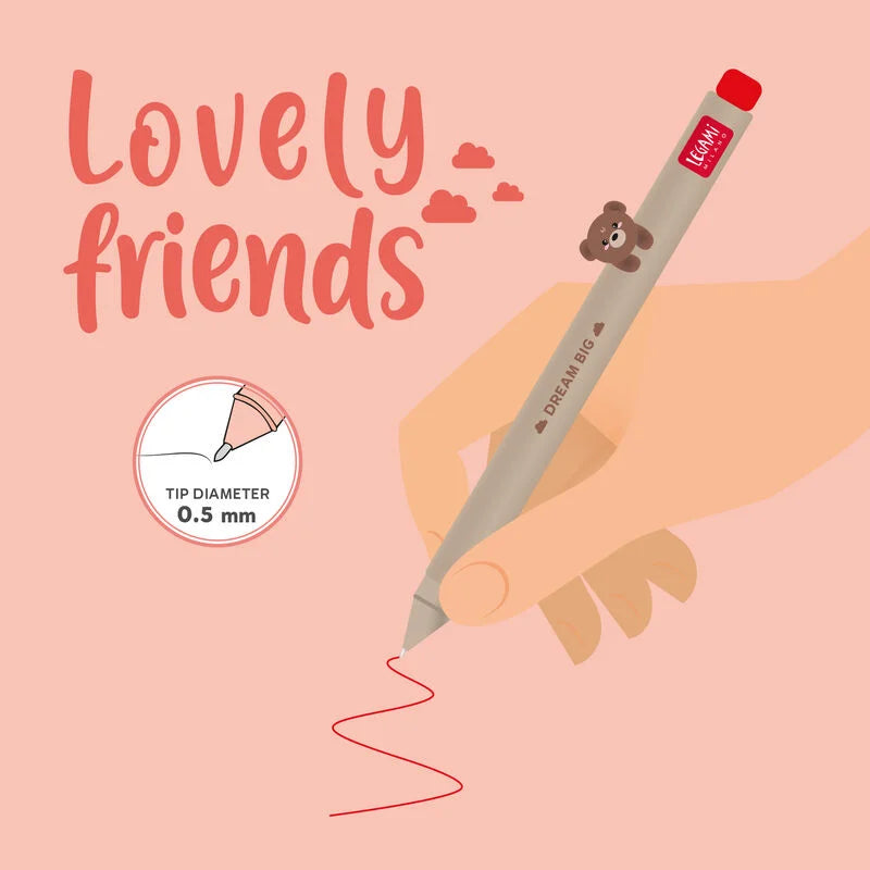 Teddybär "Dream Big" - Lovely Friends Gelstift, Legami