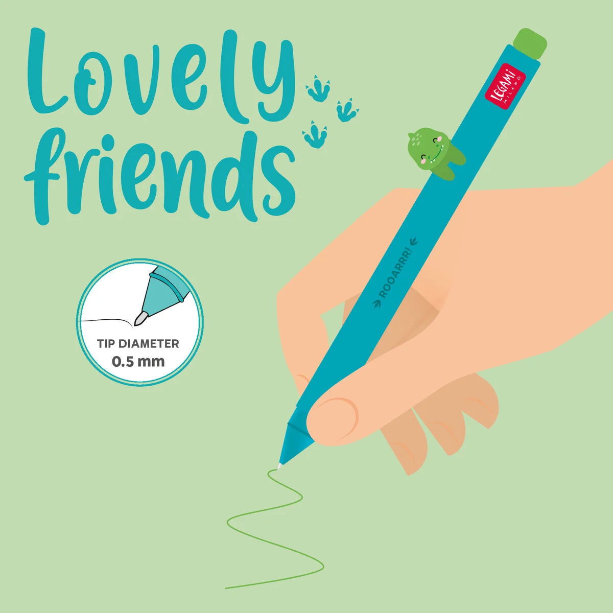 Dino "Rooarrr" - Lovely Friends Gelstift, Legami